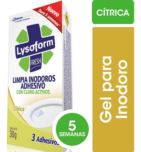 Lysoform Limpia Inodoros Adhesivo Citrica X 9u 1