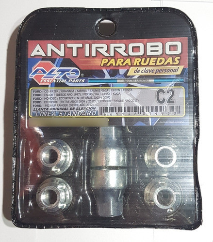 Juego De Tuercas Bulon Antirrobo Ford Fiesta Llanta Aleación 0
