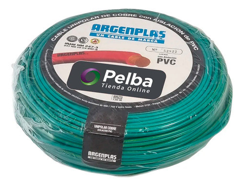 Rollo Cable Unipolar 1x2.50mm V/a Ls0h X 100 Mts | Argenplas 0