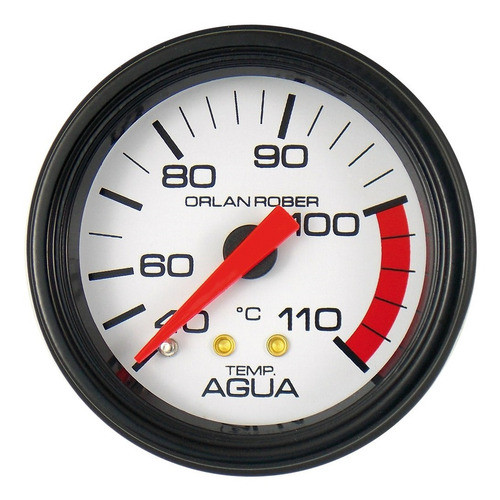 Termometro De Agua Fondo Blanco-largo Capilar:4,0mt 0