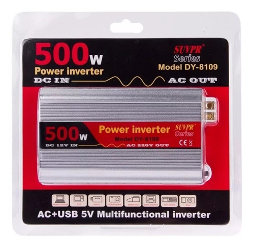Inversor Convertidor 12v-220v 500w Usb Camping Lcd Equipos 1
