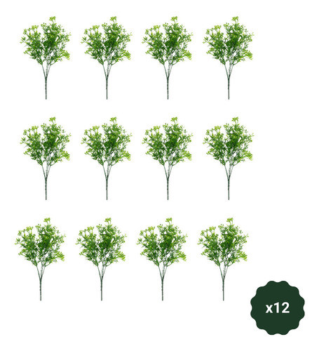 Ramo Verde Jardin Vertical Artificial Planta Deco 38cm X 12u 1