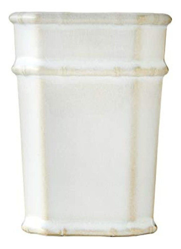 Skl Home Vern Yip Vaso De Celosía De Bambú, Blanco 0