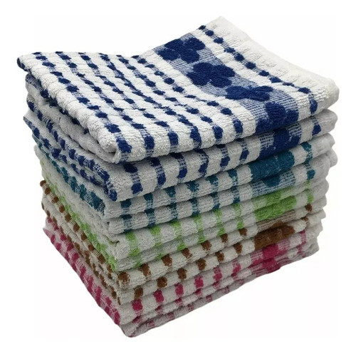 Pack X24 Repasador De Cocina 100%algodón Colores Mayorista 0
