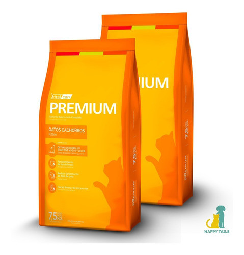 Vital Cat Premium Kitten Gatito 2 X 7,5 Kg - Happy Tails 0