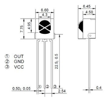 X 5 Sensor Receptor Infrarrojo Ir Vs1838b Vs1838 Arduino 1