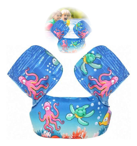 Chaleco Salvavidas Flotador Infantil Con Alas Piscina Playa 0