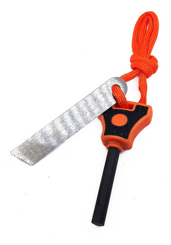 Pedernal Iniciador De Fuego Supervivencia Naranja Chico 0