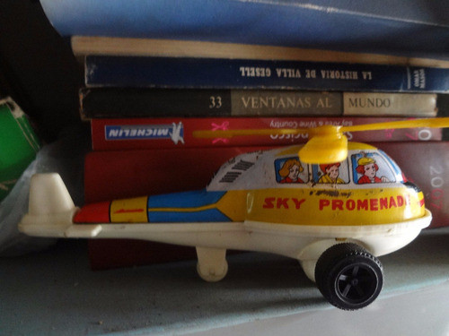 Helicoptero De Chapa Y Platico - Retro Vintage 0