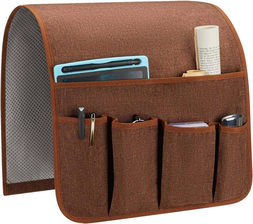 Organizador De Reposabrazo De Sofa Con 5 Bolsillos Chocolate 0