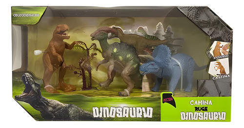 Set Dinosaurios X3 Chicos 7095 T-rex Triceratops Cuota 0