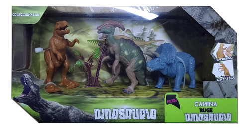 Set Dinosaurios X3 Chicos 7095 T-rex Triceratops Cuota 1