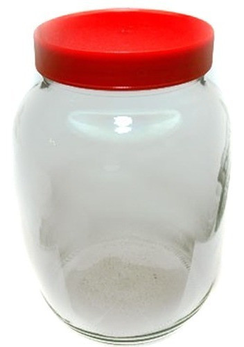 6 Frascos Vidrio 3000cc.3 Litros Con Tapa Plastico A Rosca 1