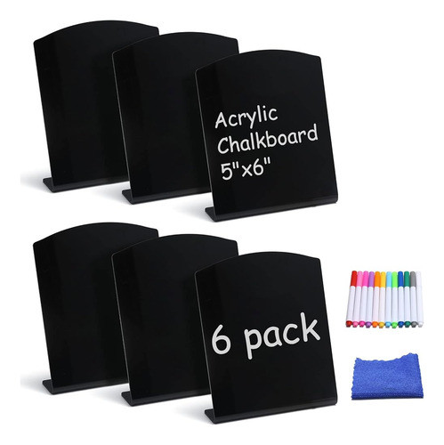 Mini Letreros De Pizarra Para Alimentos, 6 Piezas 5  X 6  Et 0