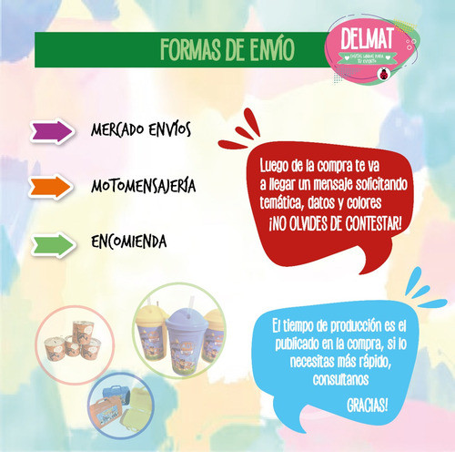 Vasos C/ Pico  Personalizados - Otros Diseños (20 Unid) 1