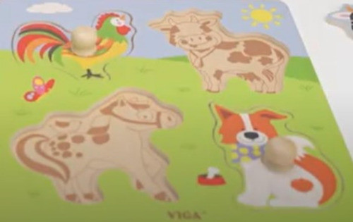 Puzle Encastre Animales Del Mar De Madera 1