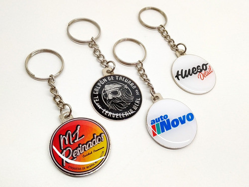 Llaveros Metálicos Personalizados Con Dome Pack 50u. 1