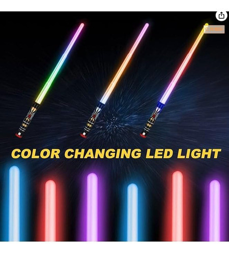 Sabre Luminoso Para Niños Y Adultos, Paquete De 2, Azules Ro 1