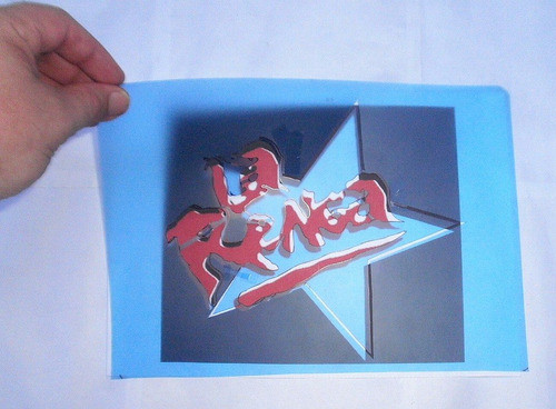 Stencil La Renga 22cm X 20cm Acetato - Se Realizan A Pedido 0