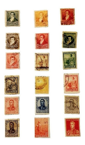 Lote De 18 Estampillas Argentina 1892-1937 0