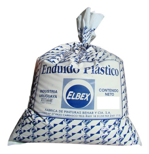 Pack De 5 Bolsas De 1kg Enduido Plástico Para Interior Elbex 0