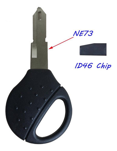 Llave + Chip 206 207 Hoggar Ne72 0