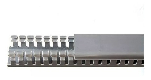 Cablecanal Ranurado Pvc 30x30mm X Tira 2 Mts Gris Asanno 1