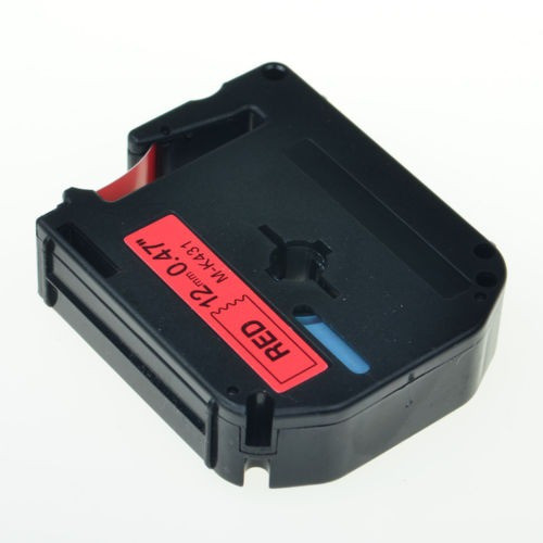 1pk K431 M Mk431 Negro Sobre Rojo 0,47 '' Etiqueta Cinta Par 1