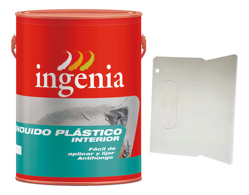 Espátula Plástica + Enduido Secado Rápido Ingenia 7 Kg Mm 0