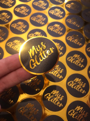 190 Etiquetas Doradas Oro Vinilo Impresion Uv Calcos Sticker 1