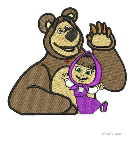 Matrices Masha Y Oso   Maestro Maquinas Bordadoras Pes Jef 0
