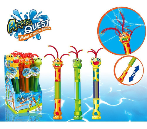 Cañon De Agua Aqua Quest Monstruos Rociador Naranja Rojo 1