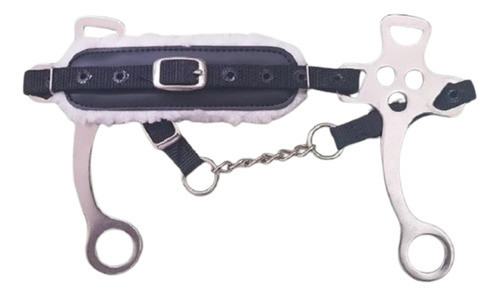Jacaranda Freno Caballo Hackamore Sintético Acero Inoxidable 1