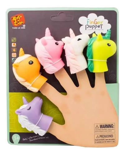 Titeres De Dedo X5 Finger Puppet Animales De Goma Para Jugar 0