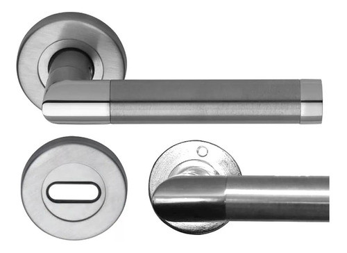 Manija Picaporte Doble Currao Tropea Inox. Con Brillante 0