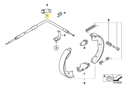 Cable De Freno De Mano Izquierdo Para Bmw X3 E83 2.0d M47n2 1