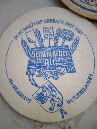 Posavaso Cerveza Alemana Schumacher, Carton Y Circular 0