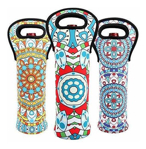 Bolsa De Asas Para Transportar Vino Flores De Bohemio Durade 0