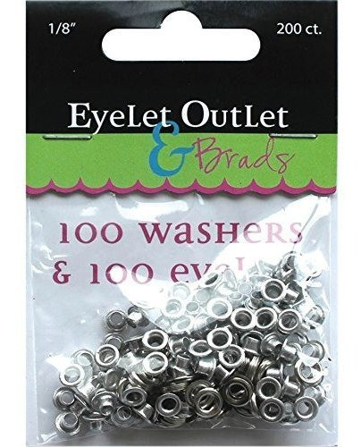 Eyelet Outlet 100-eyelets & Washers, 1/8 0