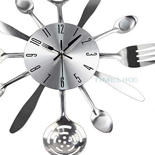Reloj De Pared Con Cubiertos De Cocina De 14  Con Cucharas, 1
