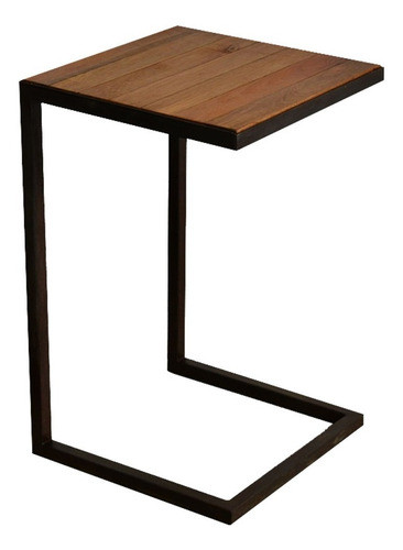 Mesa Desayunador Arrime Trabajo 30x30cm Madera Y Metal 0