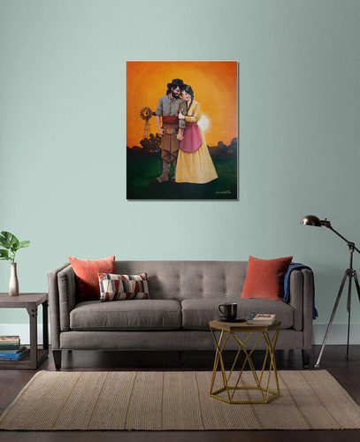 Cuadro Pintura Original De Martín Fierro 1