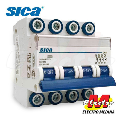 Llave Termica Tetrapolar 4 X 50a Sica Electro Medina 0