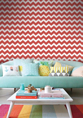 Empapelado Papel Vinilizado Muresco Aroma 83293 Rojo Blanco 1