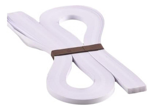 Tiras De Papel 10mm X 54cm Para Filigrana X 120u Blanco 0