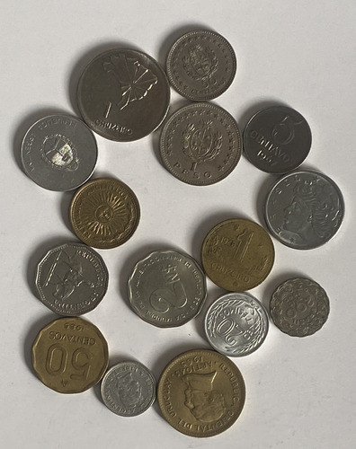 15 Monedas Antiguas Distintas, Lote Mercosur, Mer09 1