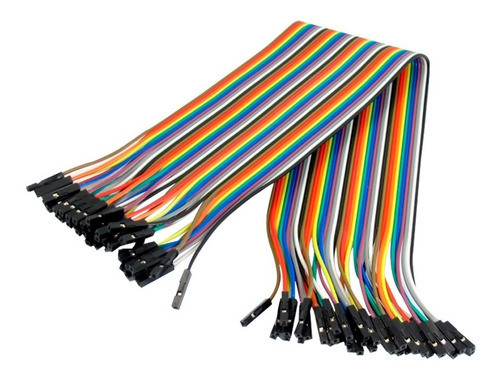 Cables Dupont Hembra Hembra 20cm 40unidades Para Protoboard 0