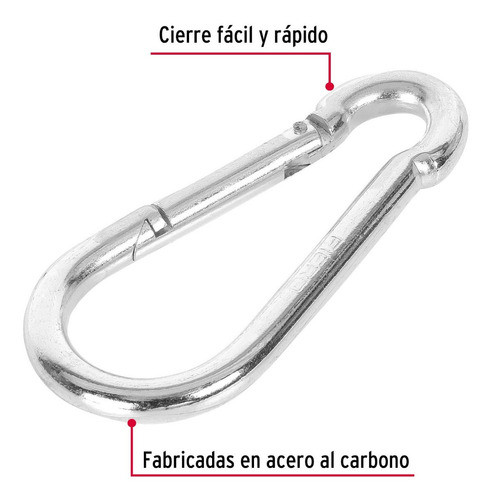 Mosqueton Fiero Bandola De Acero 540 Kg De Carga Bma-1/2 1