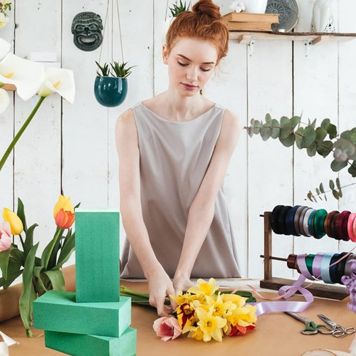 Esponja Floral Oasis Espuma Para Follajes Flores Maceta X2 1