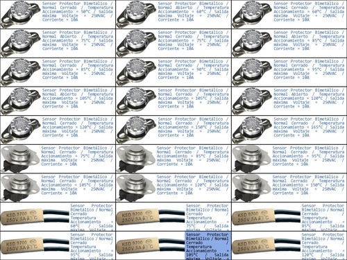 Sensor Protector Termico 105 Grados Normal Cerrado-p 1